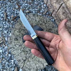 Gentleman’s Knife in Damascus and Ebony