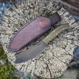 Forged Nessmuk in 80CrV2 and Micarta