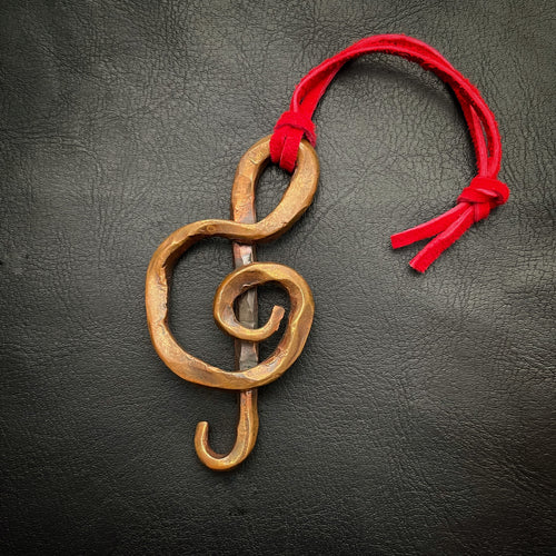 Copper Treble Clef Ornament
